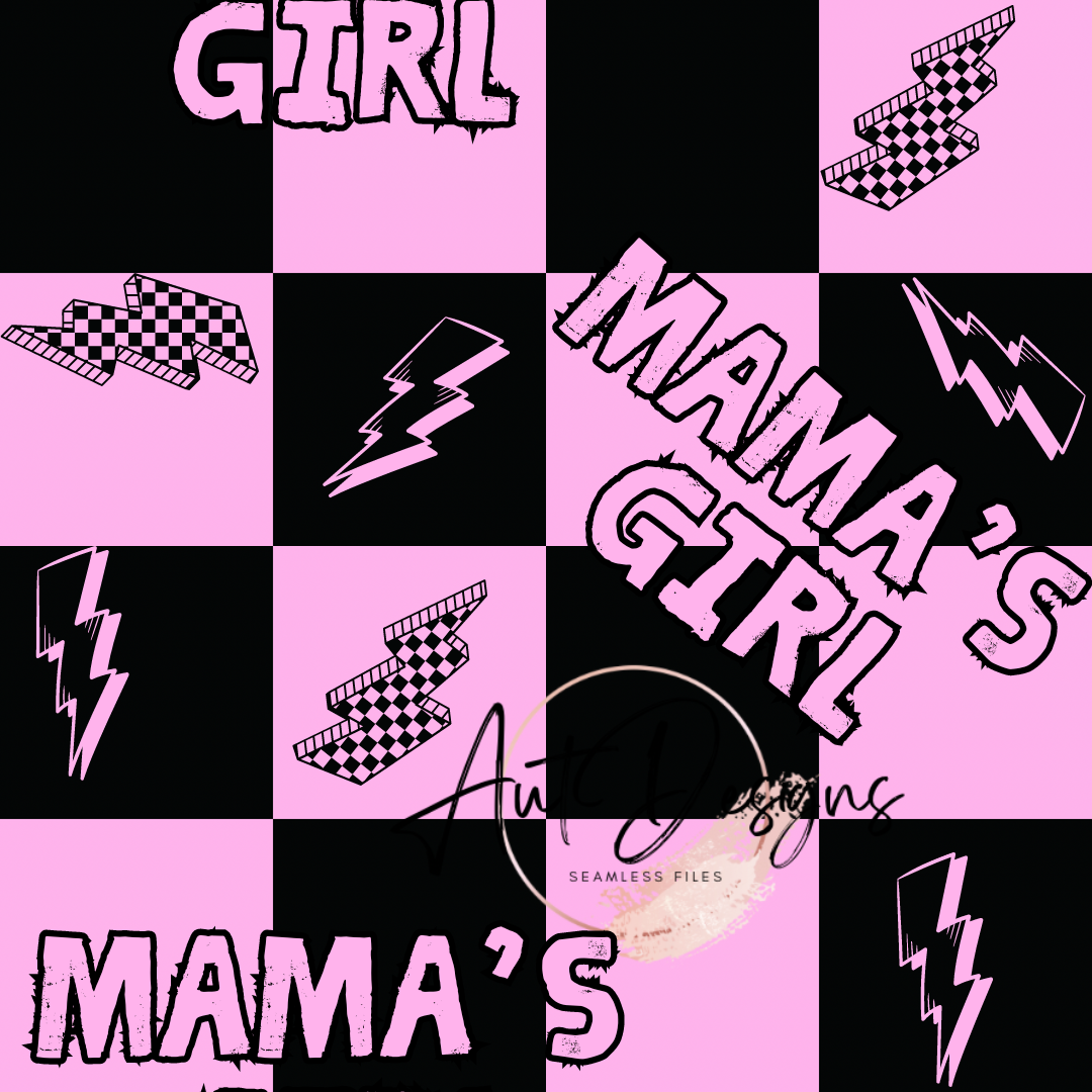 Mamas Girl Seamless File 3 Color Options