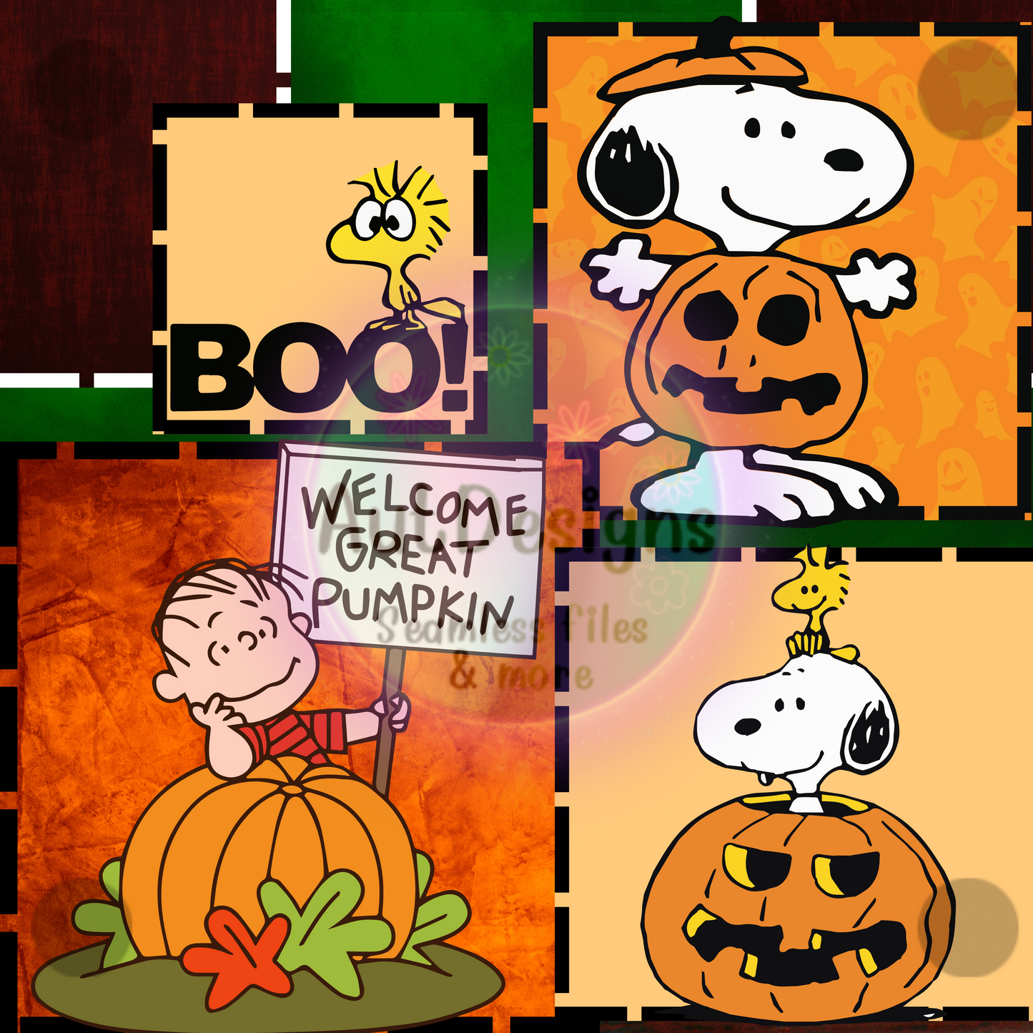 Great Pumpkin Charlie Patch Seamless File