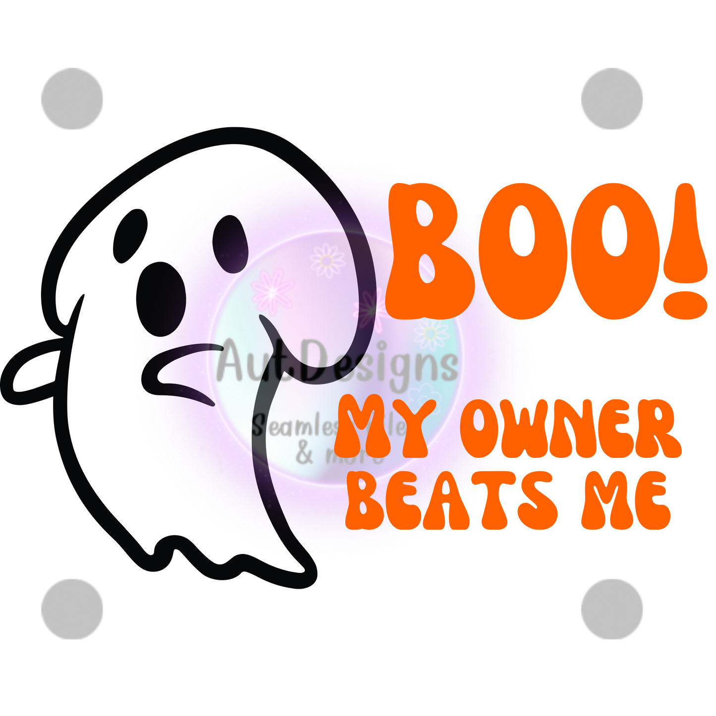 Boo!  Seamless file & PNG Bundle Option