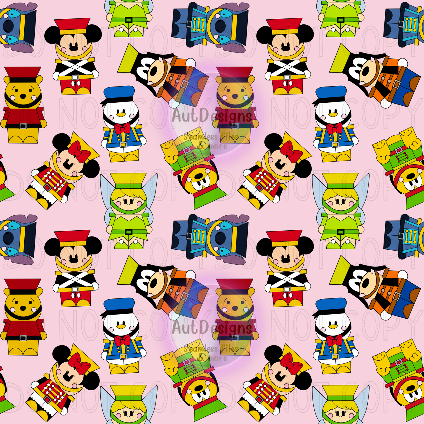 Character Nutcrackers Seamless File 2 Color Options