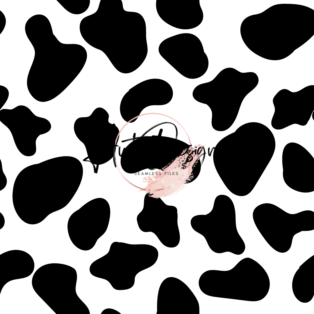 Cow Print Seamless File 2 Color Options