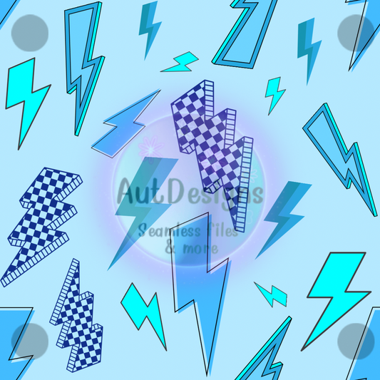 Blue & Pink Lightning Bolts Seamless File