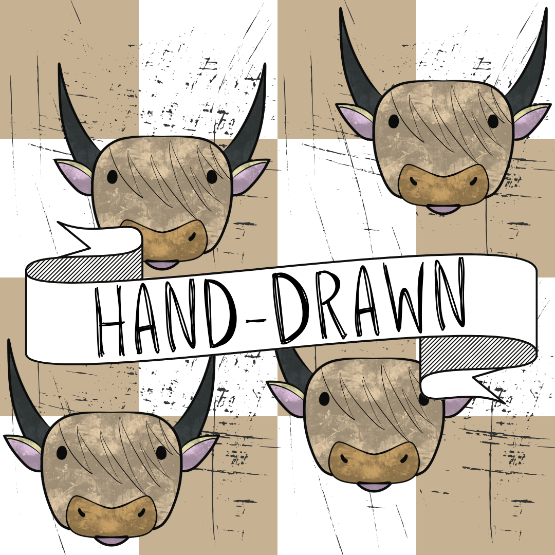 Hand-Drawn Cows Seamless File