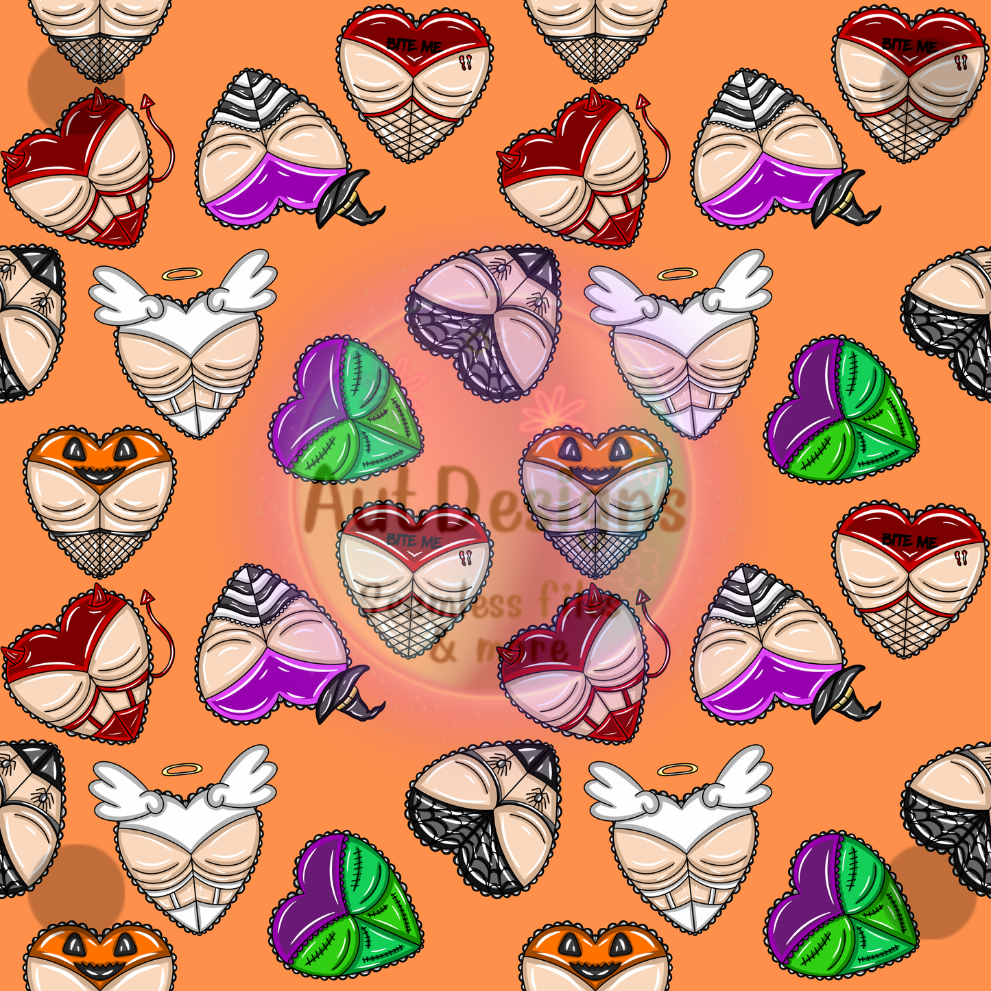 Halloween Butts Seamless Files 2 Color Options