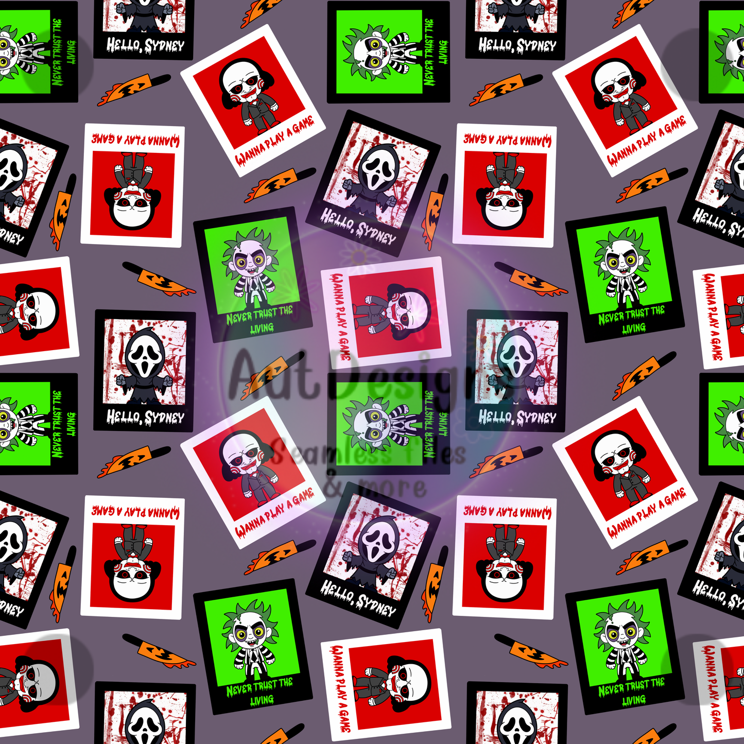 Horror Cards Seamless File