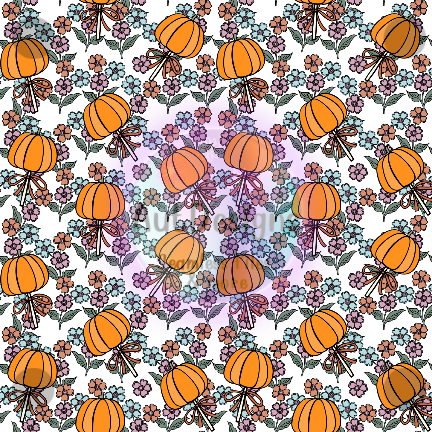 Floral PumpkinPops Seamless File