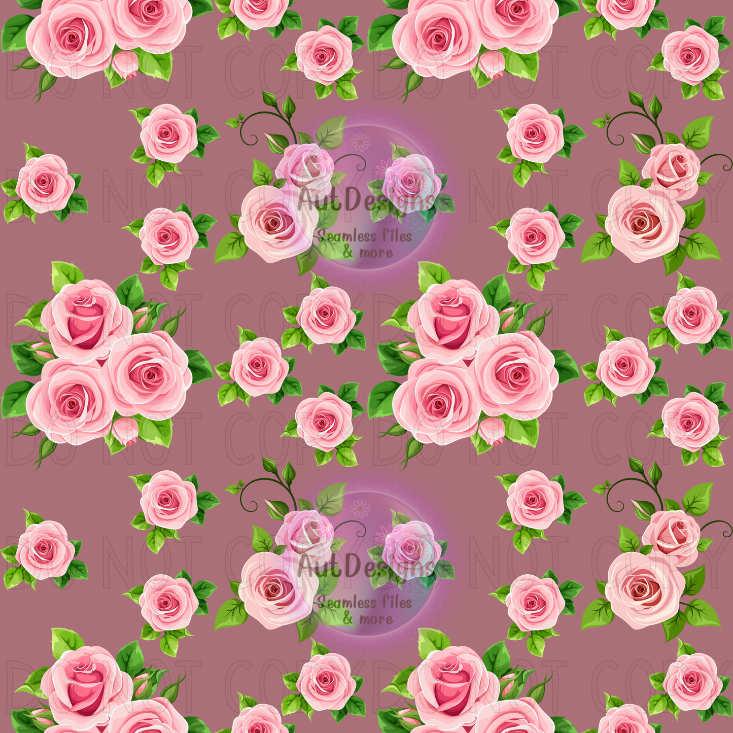 Pink Roses Purple Seamless File