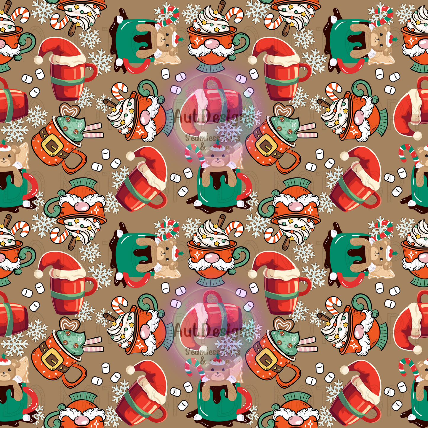 Christmas Cups Seamless File