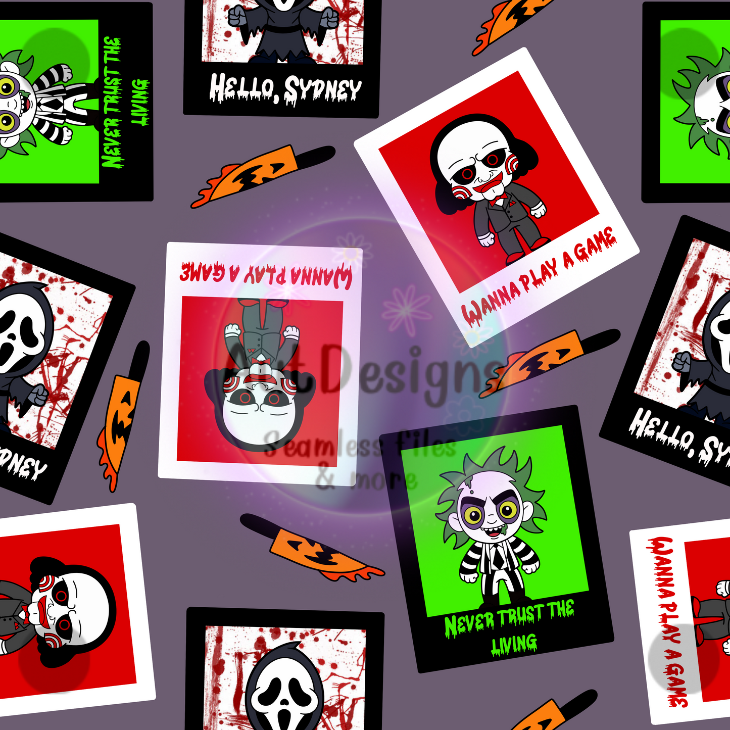 Horror Cards Seamless File