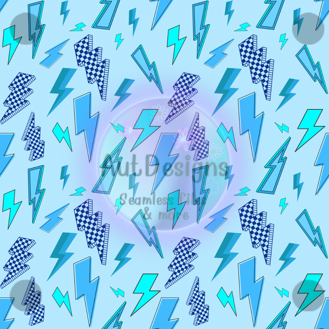 Blue & Pink Lightning Bolts Seamless File