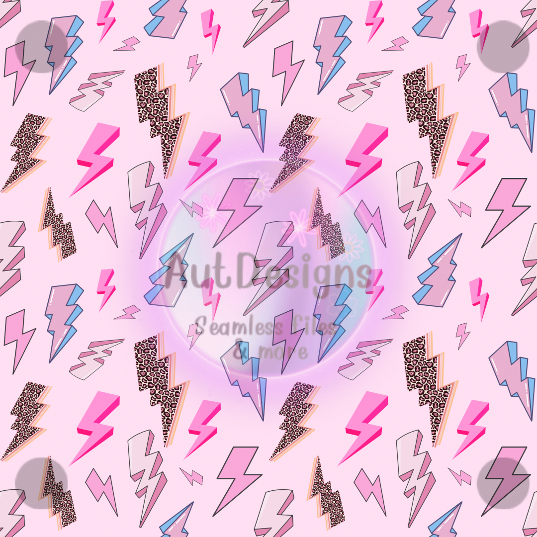 Blue & Pink Lightning Bolts Seamless File