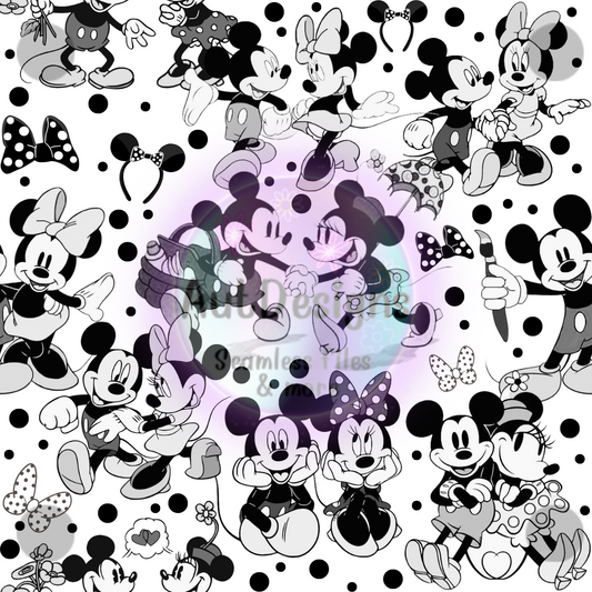 Black & White Mouses Seamless File