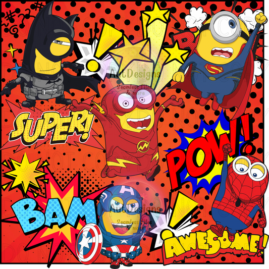 Comic Super Minions Seamless File