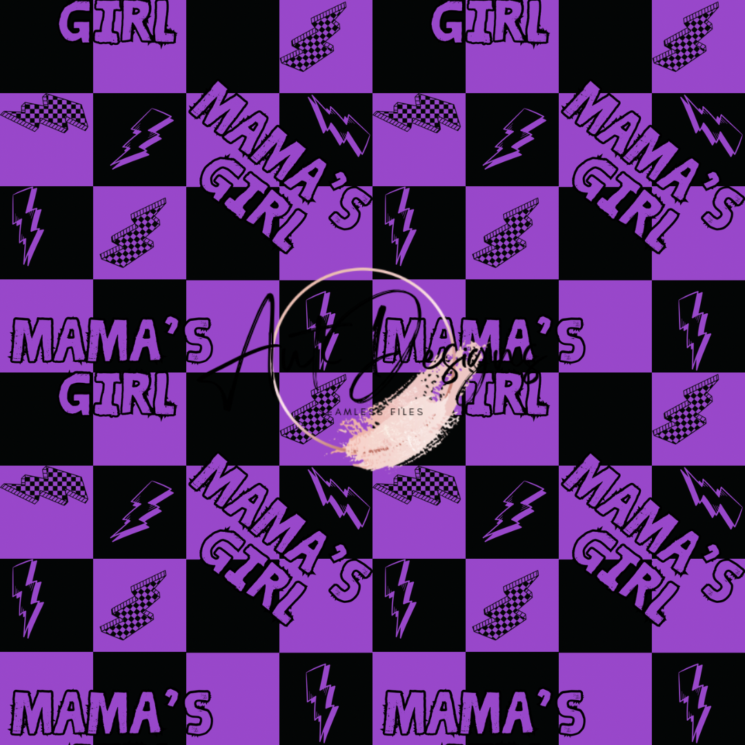 Mamas Girl Seamless File 3 Color Options