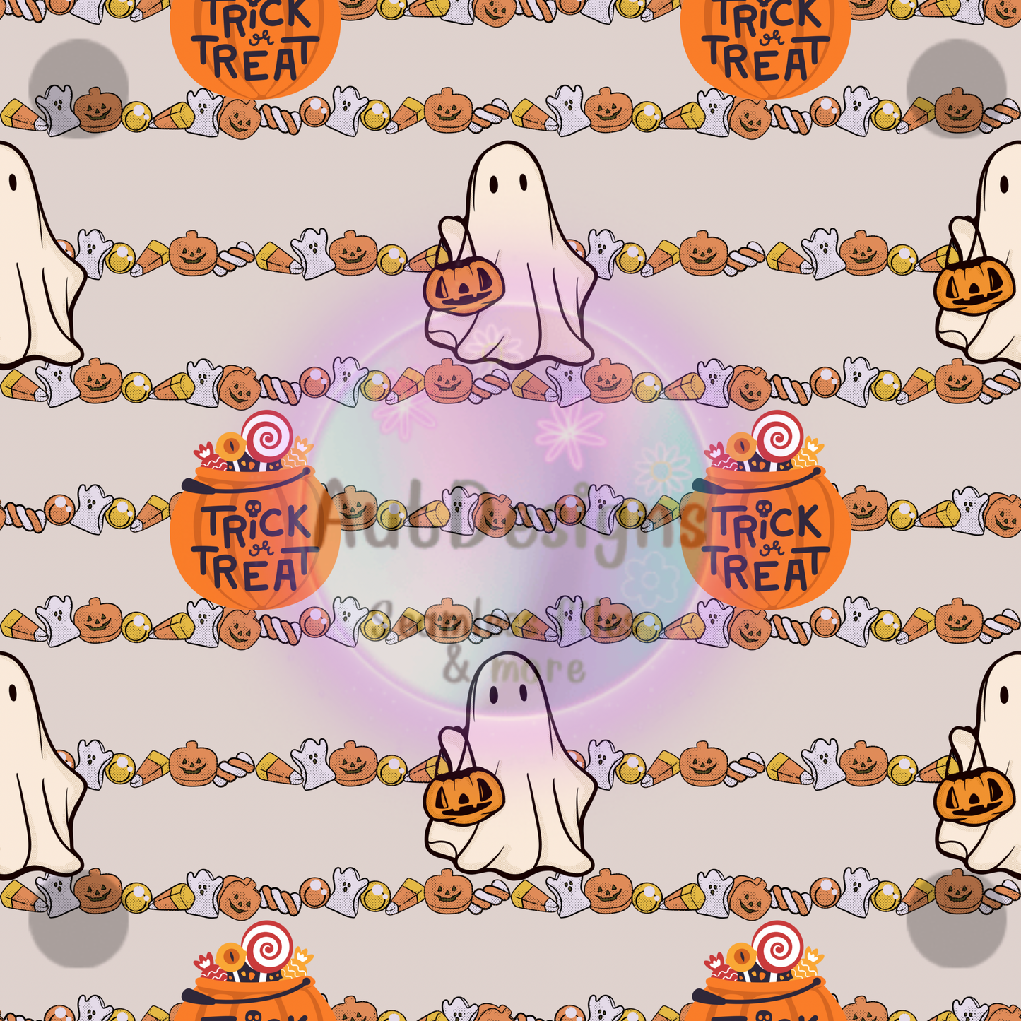 Trick or Treat Seamless File 2 color options