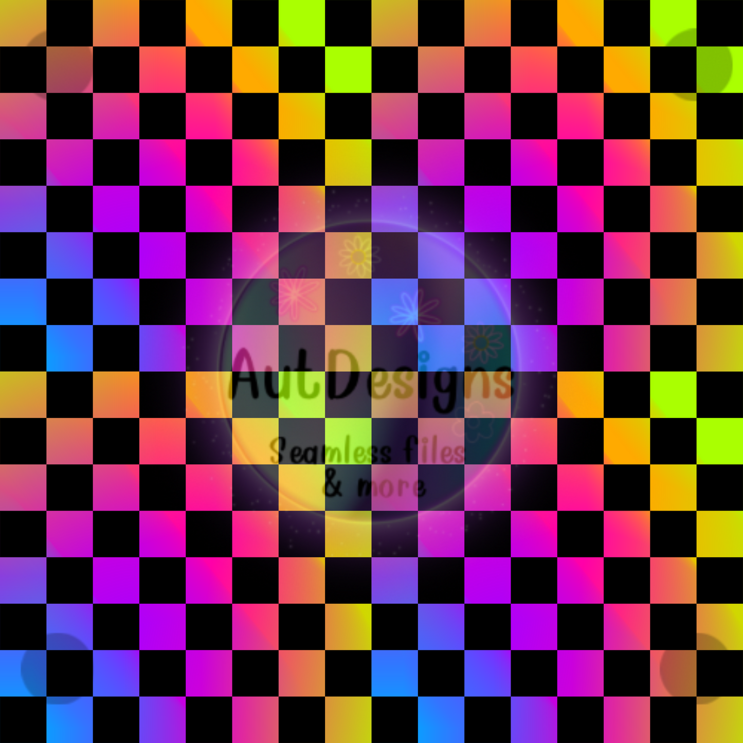 Neon Checkers Seamless File