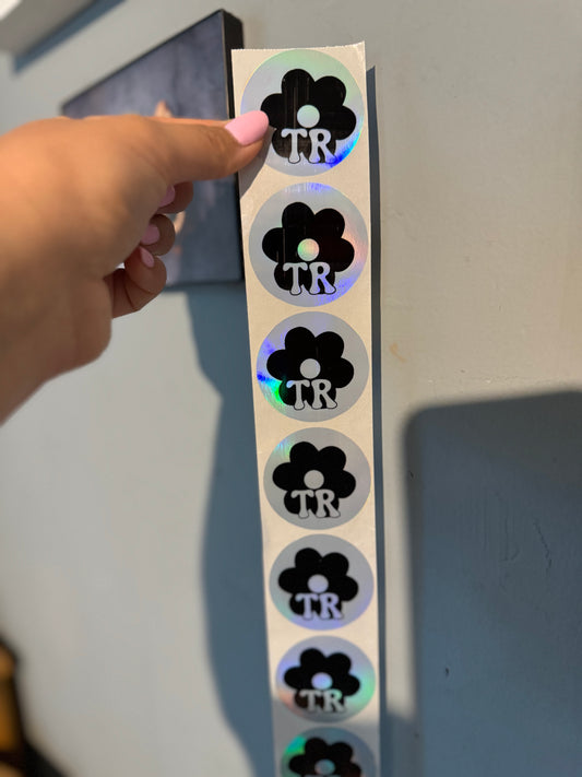 15 - 2inch Silver Holographic Circle Thermal Stickers