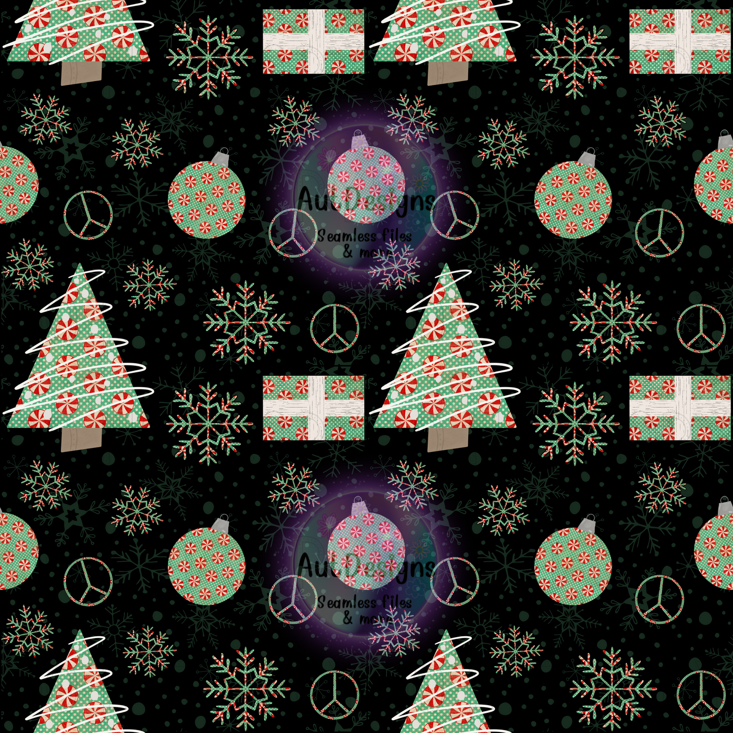 Peppermint Christmas Seamless File