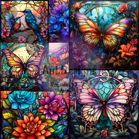 Nature Stained Glass Seamless File