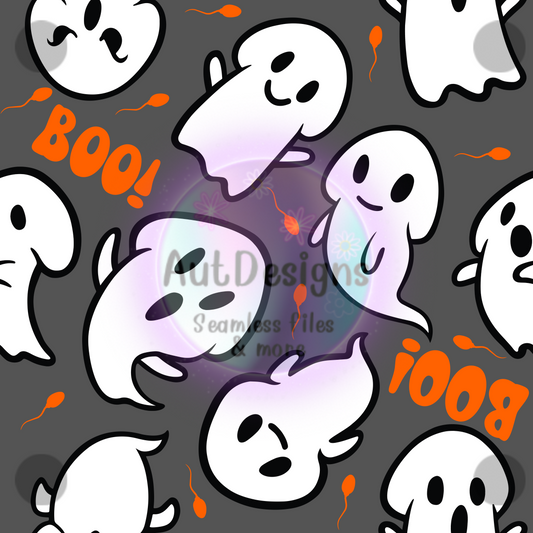 Boo!  Seamless file & PNG Bundle Option