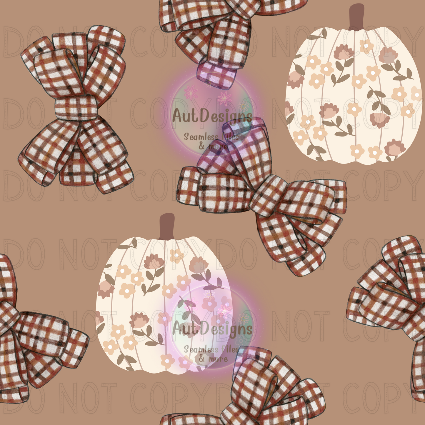 Pumpkins & Bows Seamless File