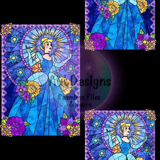 Cind Princess Stained Glass Seamless File