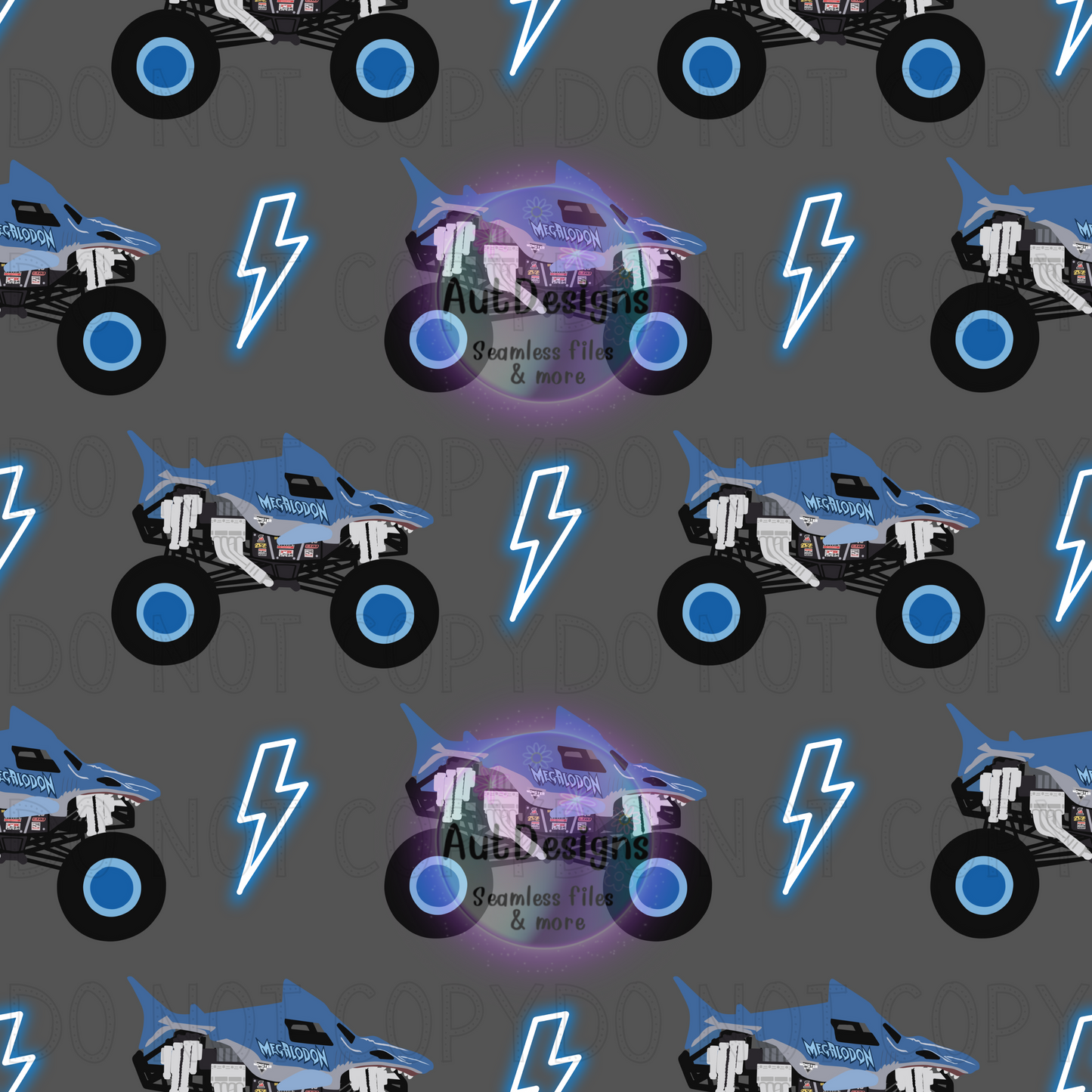 Monster Trucks Multiple Options Seamless Files