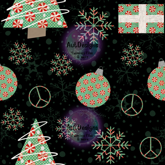 Peppermint Christmas Seamless File