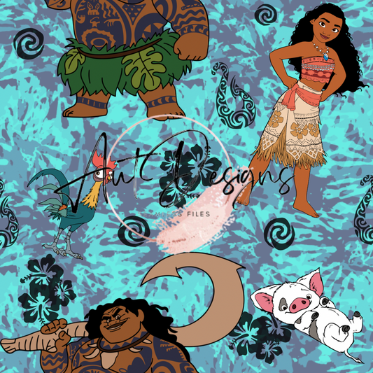 Tie Dye Moana Seamless File