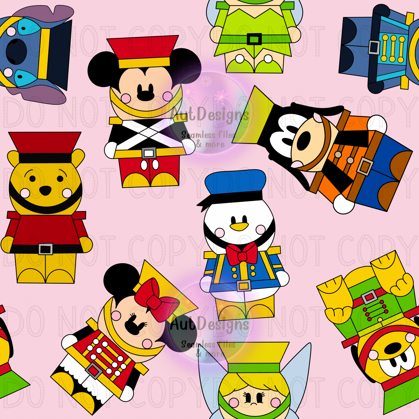 Character Nutcrackers Seamless File 2 Color Options