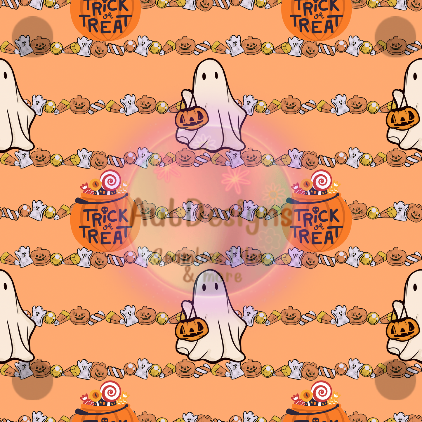 Trick or Treat Seamless File 2 color options