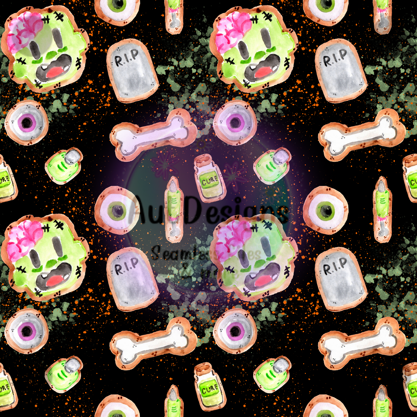 Zombie Cookies Seamless File