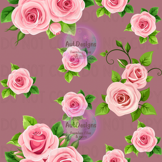 Pink Roses Purple Seamless File