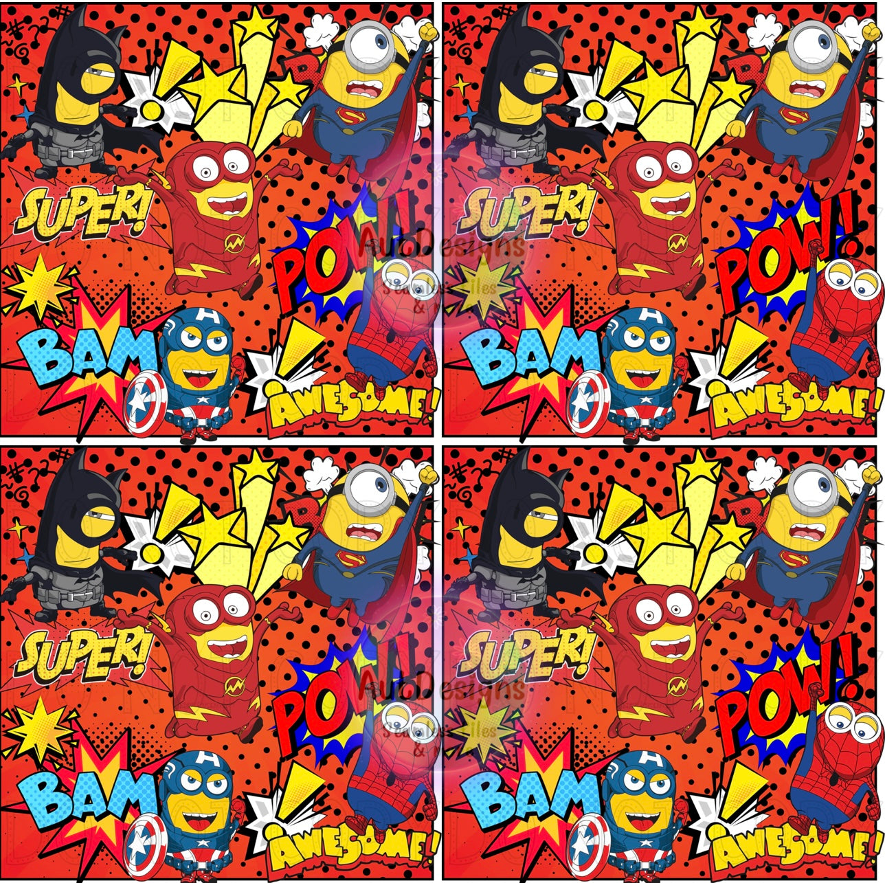 Comic Super Minions Seamless File