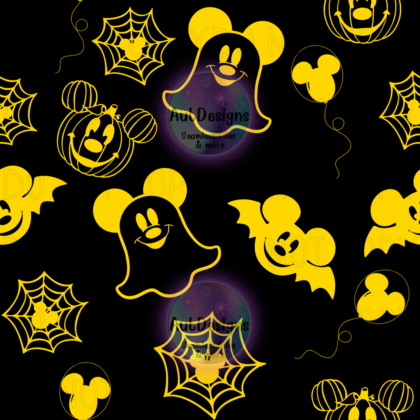 Disnoween Seamless File Multiple Color Options