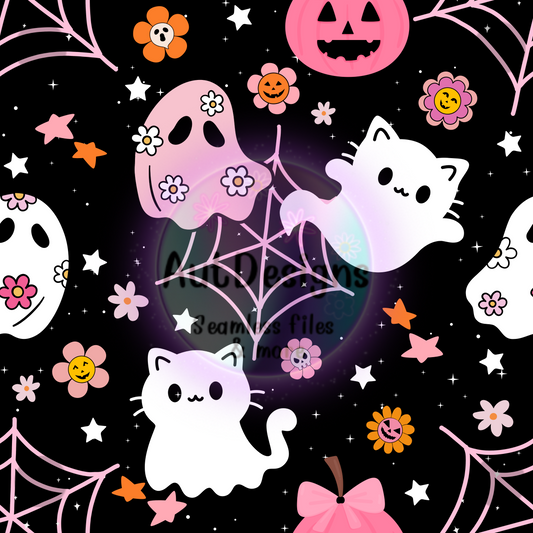 Cat Ghosts Seamless File