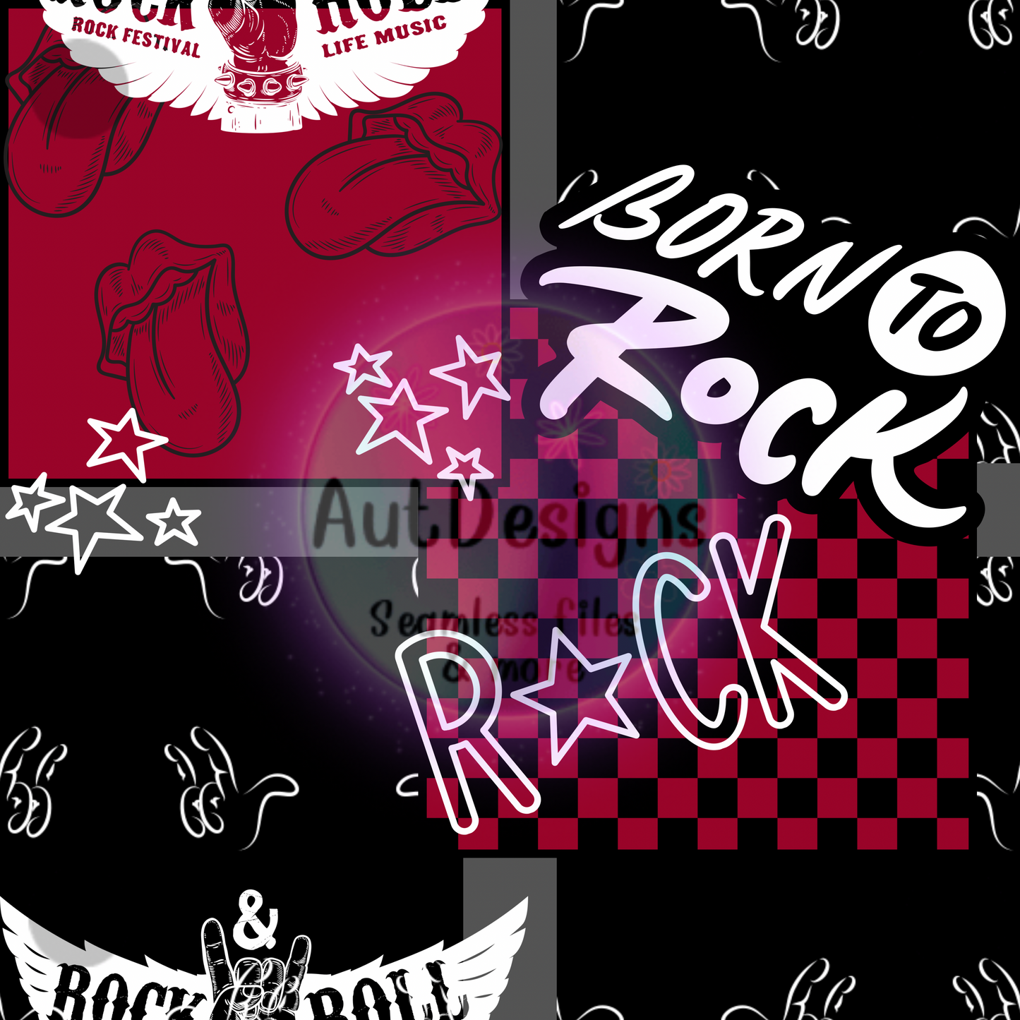 Rock N Roll Patch Seamless File