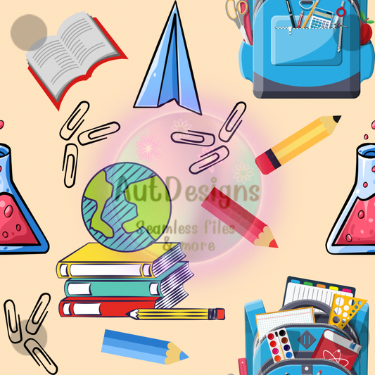 School Supplies Seamless File