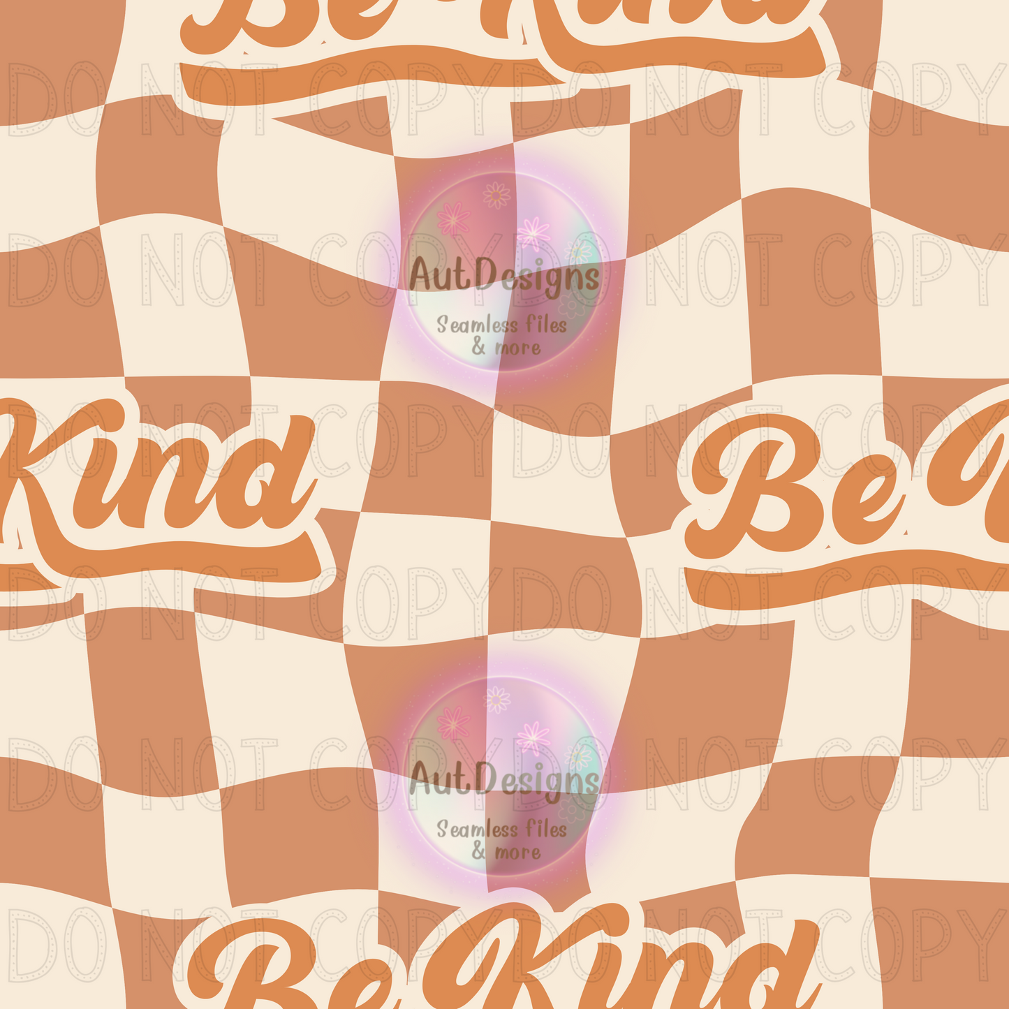 Be Kind Checked Seamless File