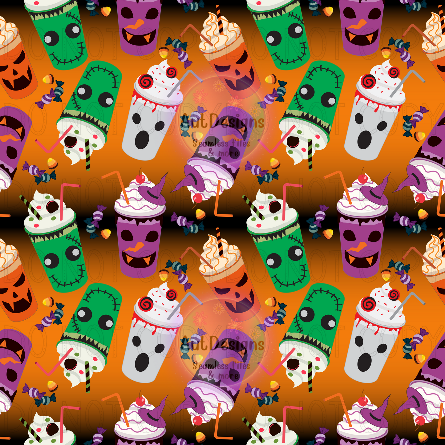 Halloween Drink Seamless File