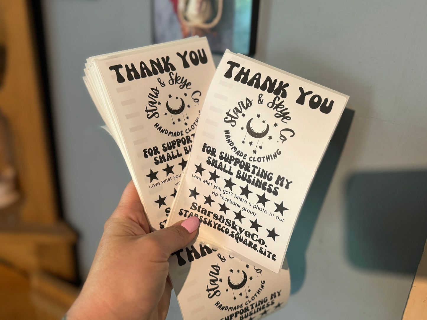 15 - 4x6 Custom Thank you Stickers