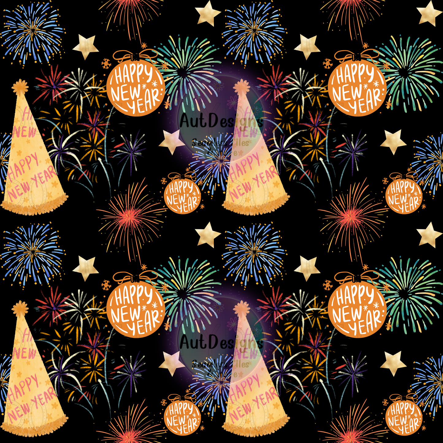 Firework New Years Seamless File