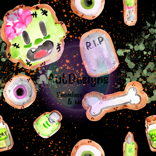 Zombie Cookies Seamless File