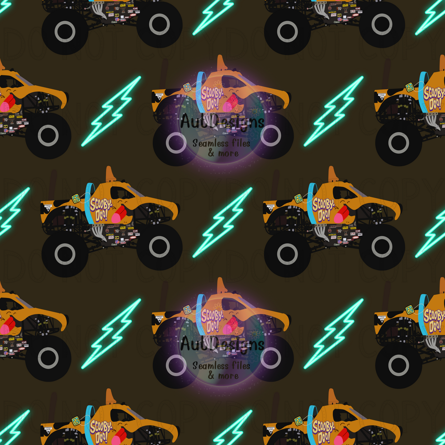 Monster Trucks Multiple Options Seamless Files