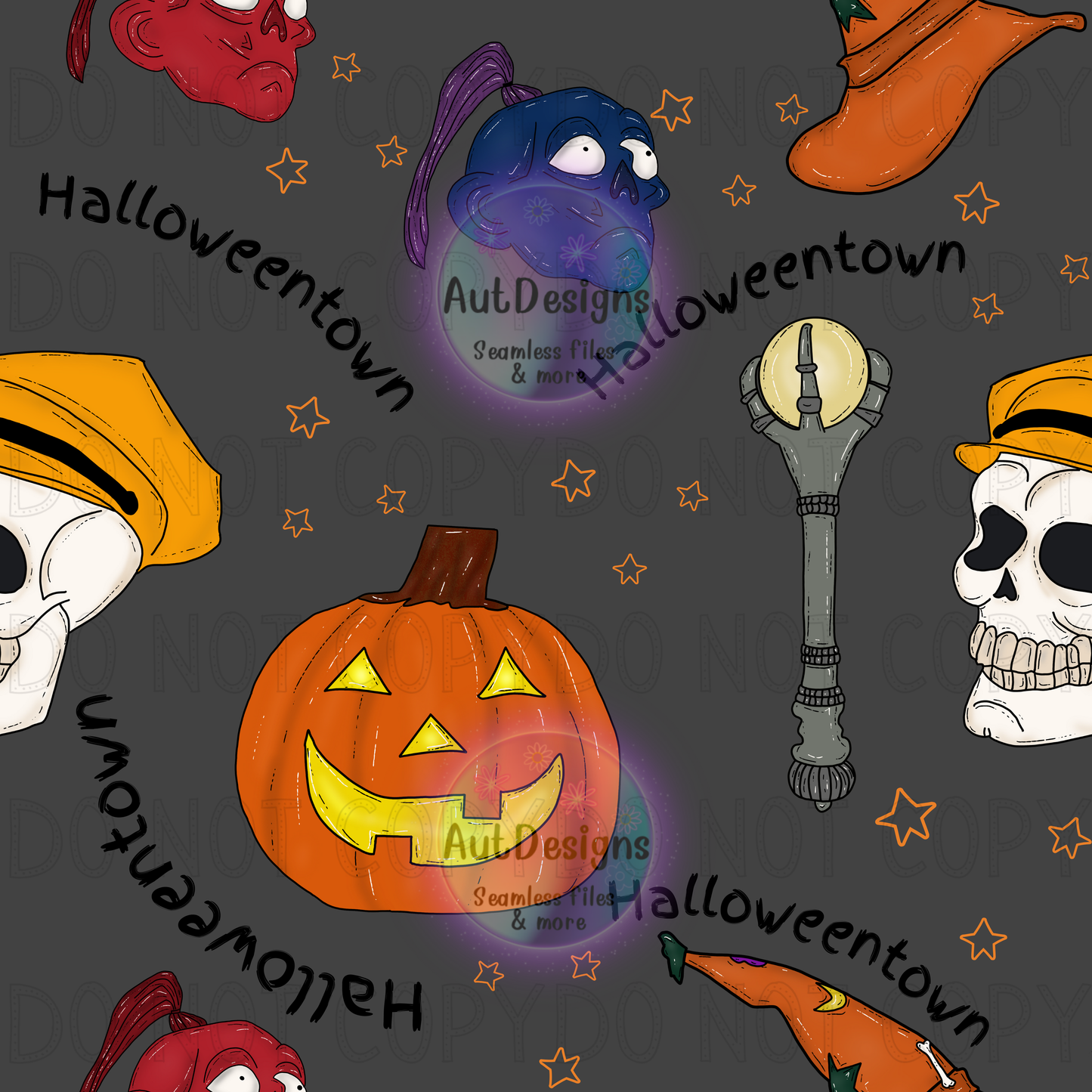 Halloween Town Seamless File