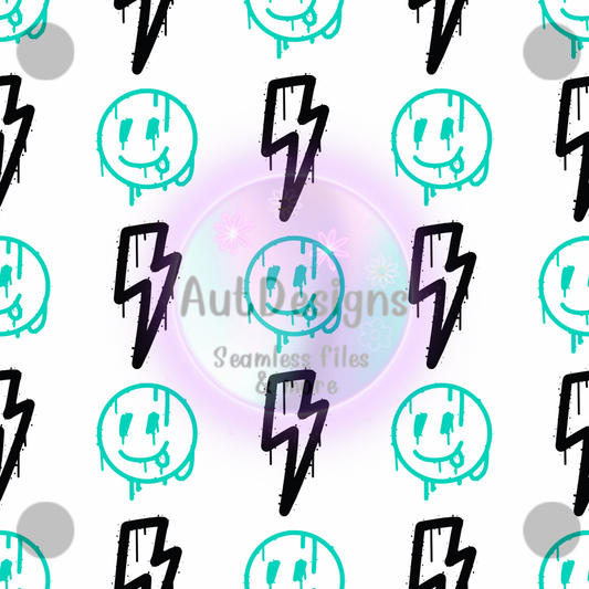 Lightning Smileys Seamless File