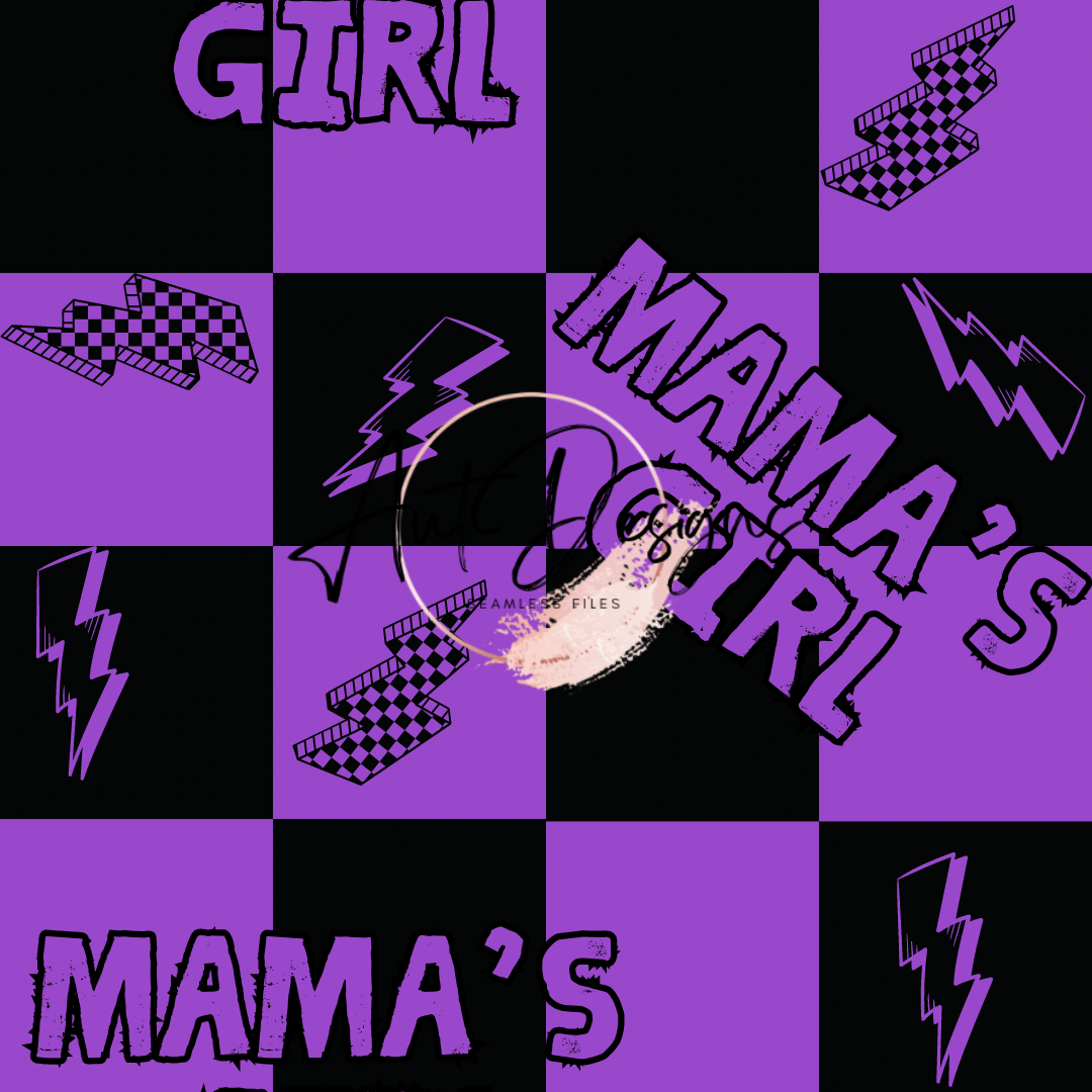 Mamas Girl Seamless File 3 Color Options