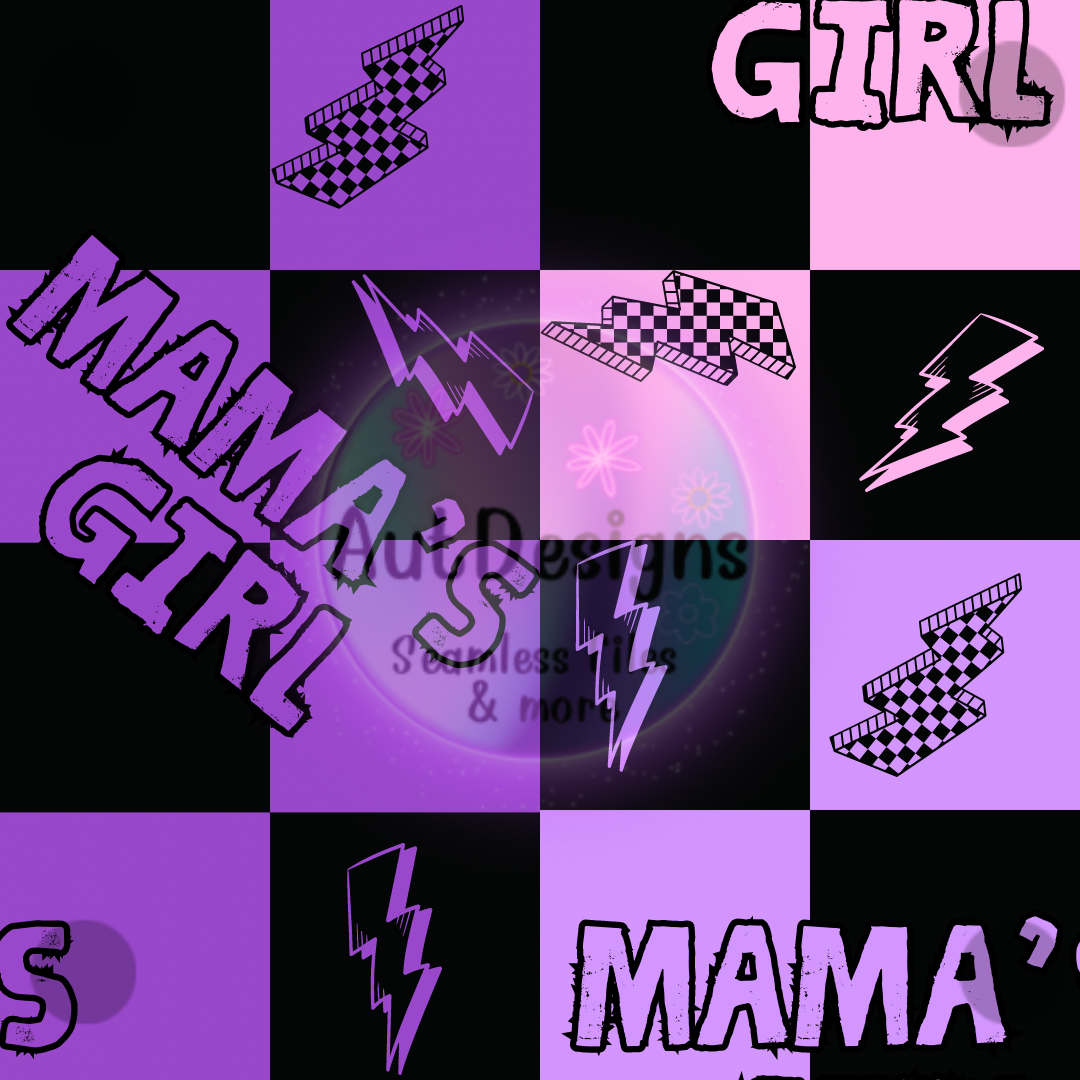 Mamas Girl Seamless File 3 Color Options