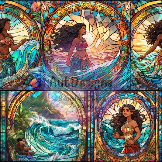 Moana Stained Glass Seamless File