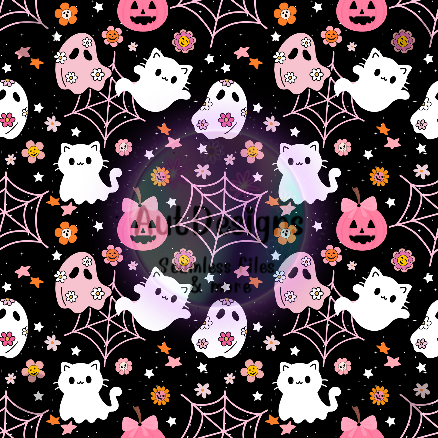 Cat Ghosts Seamless File